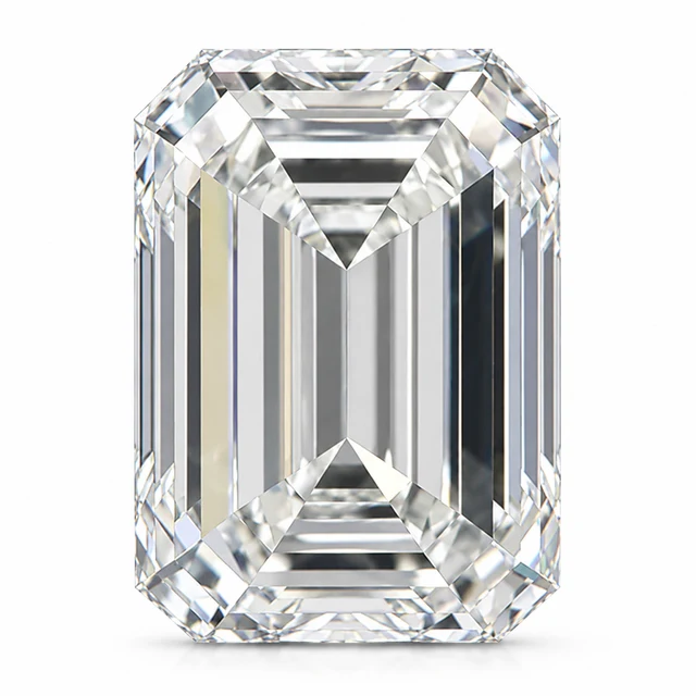Emerald lab-grown diamond reference illustration