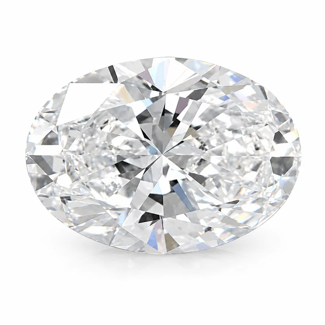 Oval lab-grown diamond reference illustration
