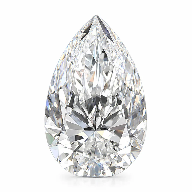 Pear lab-grown diamond reference illustration