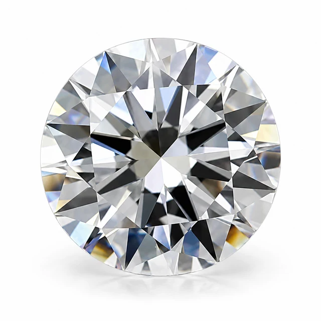 Round lab-grown diamond reference illustration